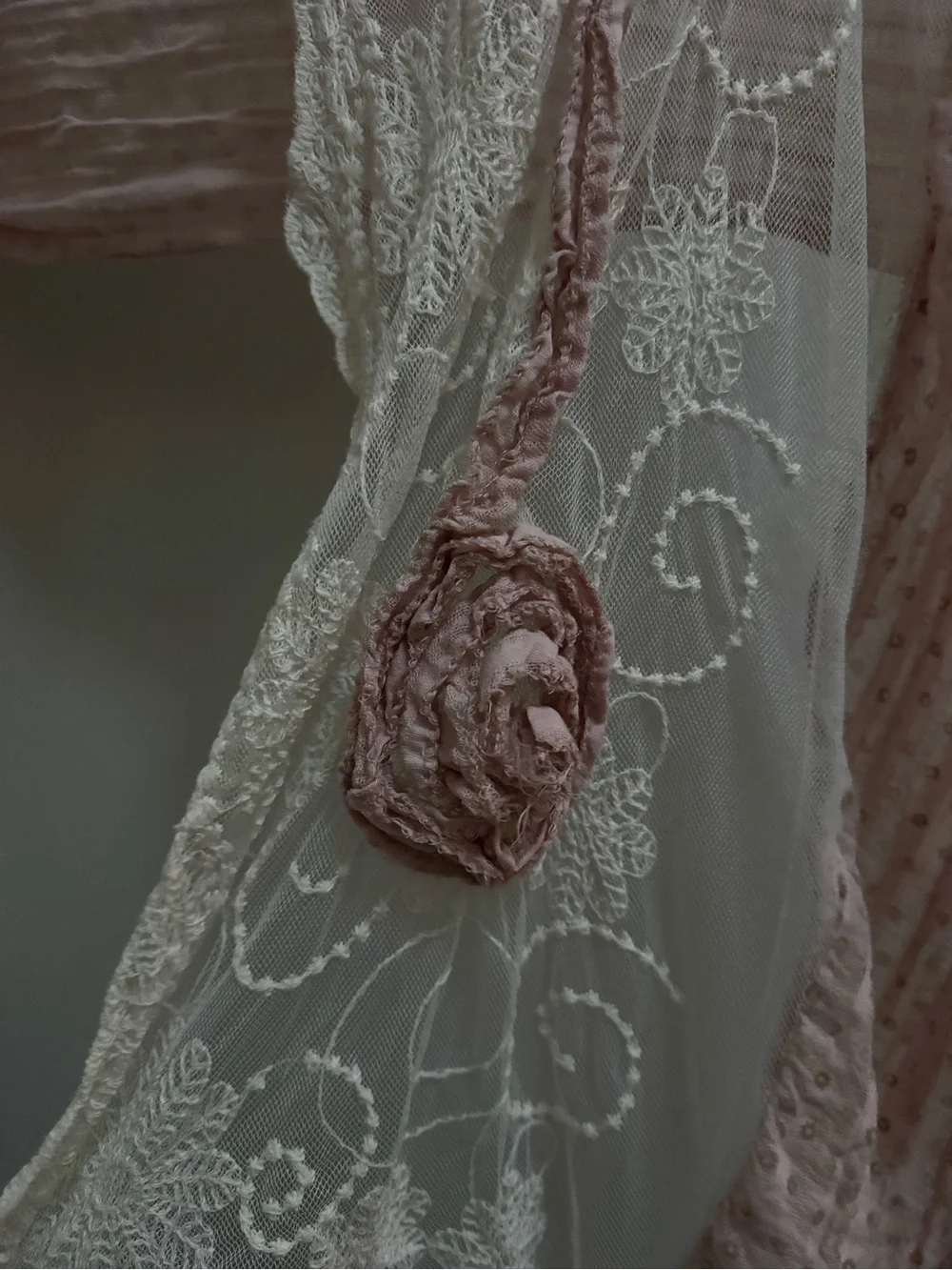 Multiway Lace Rosette Scarf Shrug Shawl Cottagecore Fairy